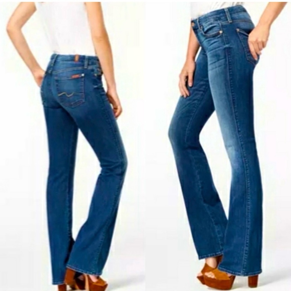 7 for All Mankind Lexie Kimmie Bootcut Dark Wash Jeans Size 27